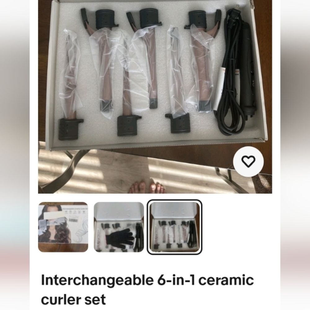 Interchangeable Curler Set Six Different Barrels Hot Curler With Barrel